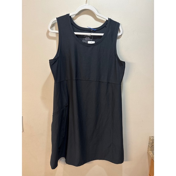 L.L. Bean Dresses & Skirts - NWT LL Bean Fitness Sleeveless Dress Black XL Reg Activewear Pocket Athletic